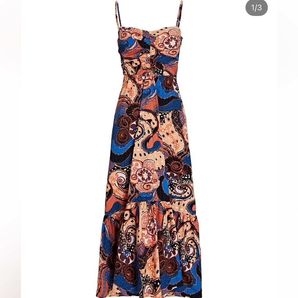 A.L.C. Lilah Dress - terracotta midnight multi